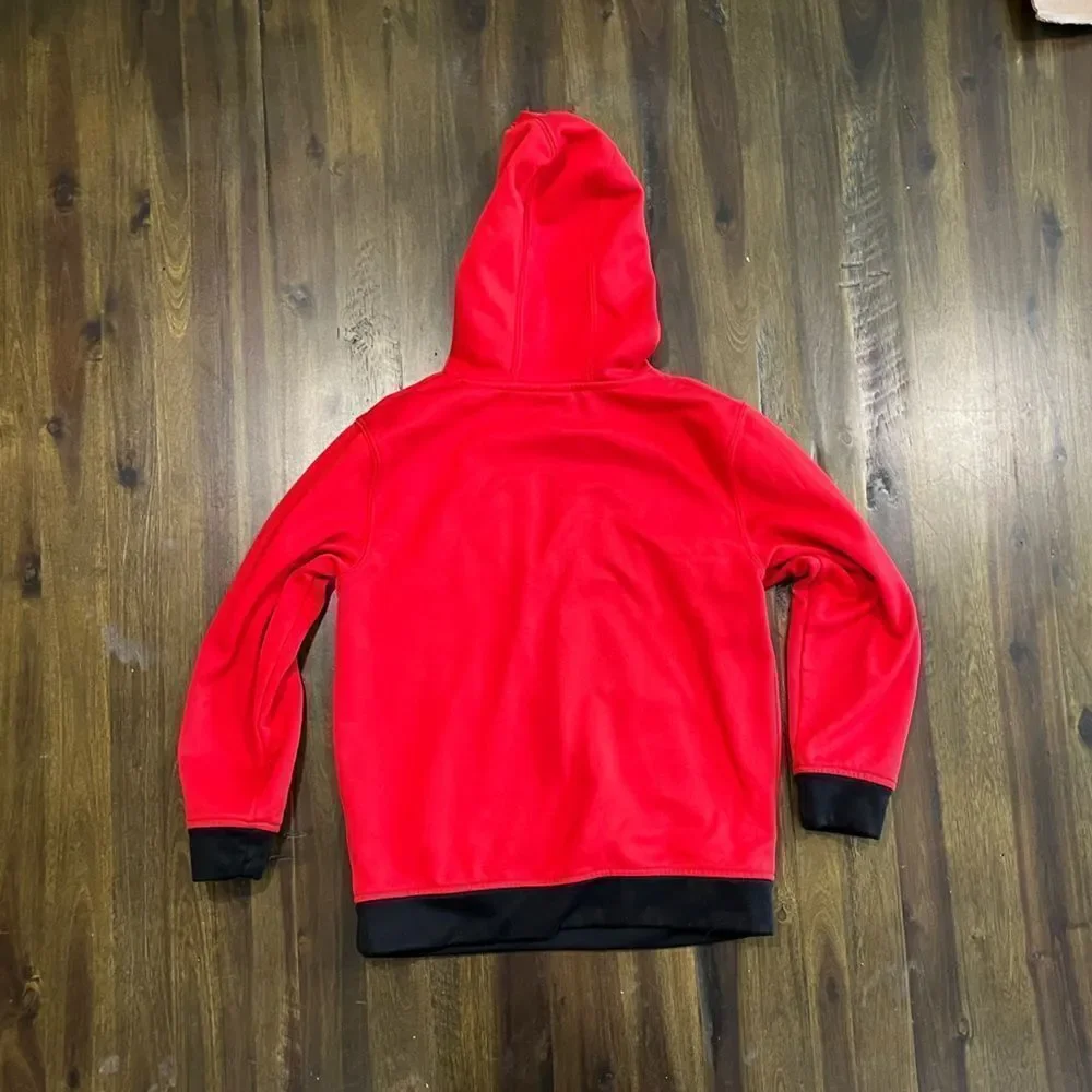 Puma Kids Hoodie Red and Black Fleece - Size S